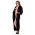 Cottelli - Satin Robe (Black)  - L/XL