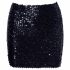 Cottelli Party - Shiny Sequin Skirt (Black) 