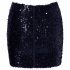 Cottelli Party - Shiny Sequin Skirt (Black) 