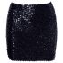 Cottelli Party - Shiny Sequin Skirt (Black) - L