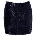 Cottelli Party - Shiny Sequin Skirt (Black) - L