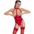 Open, Halter Neck Bodysuit (Red) 