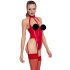 Open, Halter Neck Bodysuit (Red) 