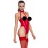 Open, Halter Neck Bodysuit (Red) 