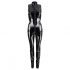 Black Level - Glossy Zippered Jumpsuit (Black) 