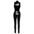 Black Level - Shiny Zipper Jumpsuit (Black) - S