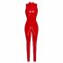 Red Zippered Sleeveless Jumpsuit - Black Level 