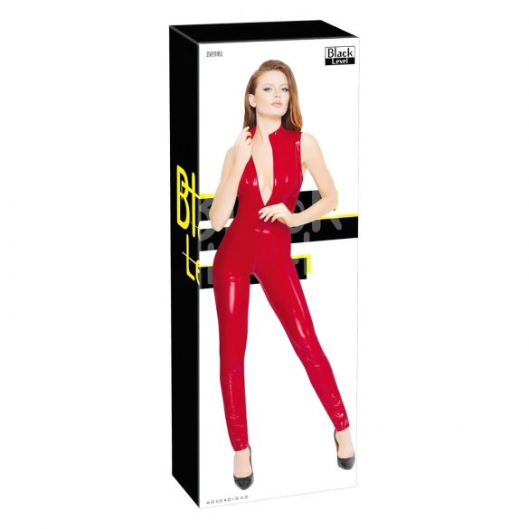 Black Level - Sleeveless Zip Jumpsuit (Red) - M