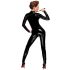 Noir - Zippered Long-Sleeve Jumpsuit (Black) 