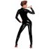 Noir - Zippered Long-Sleeve Jumpsuit (Black) 