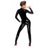 Noir - Zippered Long-Sleeve Jumpsuit (Black)  - M