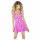 Black Level - Shiny Zippered Mini Dress (Pink) 