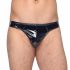 Black Level - Classic Men's Patent Thong (Black) 