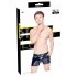 Black Level - Men's Shorts with Side Pockets (Black, Patent Leather) 