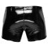 Black Level - Men's Shorts with Side Pockets (Black, Patent Leather) 