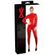 Long-Sleeve Latex Bodysuit (Red)  - S