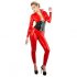 Long-Sleeve Latex Bodysuit (Red)  - M