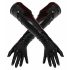 Latex Long Unisex Gloves (Black)  - M