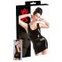 Latex Sleeveless Mini Dress (Black)  - XL