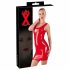 Latex - Sleeveless Mini Dress (Red)  - S