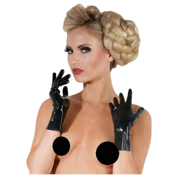 Latex Short Unisex Gloves (Black) 