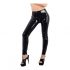 Latex Zippered Leggings (Black) 