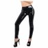 Latex Zippered Leggings (Black) 