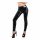 Latex Zippered Leggings (Black)  - M