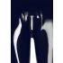 Latex Zippered Leggings (Black)  - M