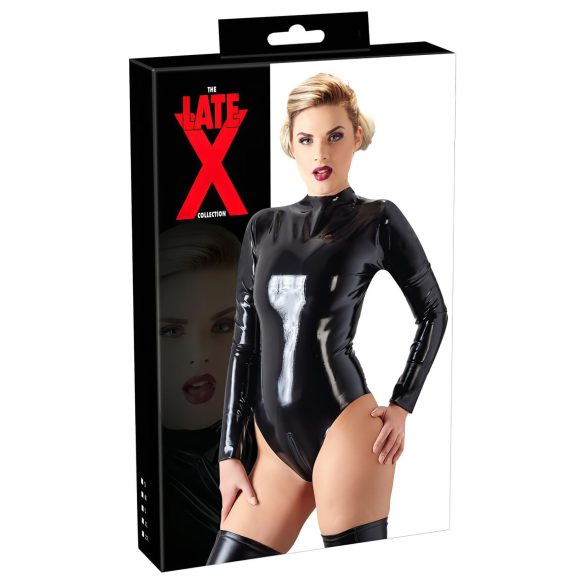 Latex Long Sleeve Women's Bodysuit (Black) 