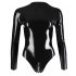 Latex Long Sleeve Women's Bodysuit (Black) 