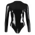 Latex Long Sleeve Women's Bodysuit (Black) 