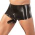 Latex Boxer with Penis Sleeve (Black) 