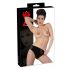 LATEX - women's panties with internal dildo (black) - M