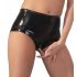 LATEX - women's briefs with vaginal condom (black)