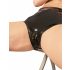 LATEX - women's briefs with vaginal condom (black)