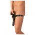 Latex Underwear with External and Internal Dildo - Black (S-L) 