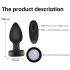 Mrow - Light-up, Radio Anal Vibrator (Black) 