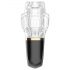 Funny Me Rocket Cup - Suction & Vibration Masturbator (Transparent-Black) 