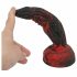 OgazR Hell Dong - Ridged Dildo with Suction Cup - 20 cm (Black-Red) 