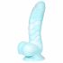 OgazR Sea Serpent - Ribbed Dildo with Suction Cup - 17 cm (Blue-White) 