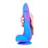 Inkipus - Silicone Dildo with Testicles - 18cm (Blue-Pink) 