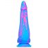 Inkipus - Silicone Dildo with Testicles - 18cm (Blue-Pink) 