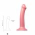 Strap-on-me Metallic M - Skin Friendly Dildo (Metallic Pink) 