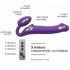 Strap-on-me M - Strapless Strap-on Vibrator (Purple) 