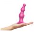 Strap-on-me Beads M - beaded, flared-base dildo (pink)