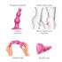 Strap-on-me Beads M - beaded, flared-base dildo (pink)