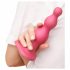 Strap-on-me Beads M - beaded, flared-base dildo (pink)