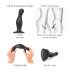 Strap-on-me Curvy Small - Wavy, Suction Cup Dildo (Black) 