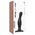 Strap-on-me Curvy Small - Wavy, Suction Cup Dildo (Black) 